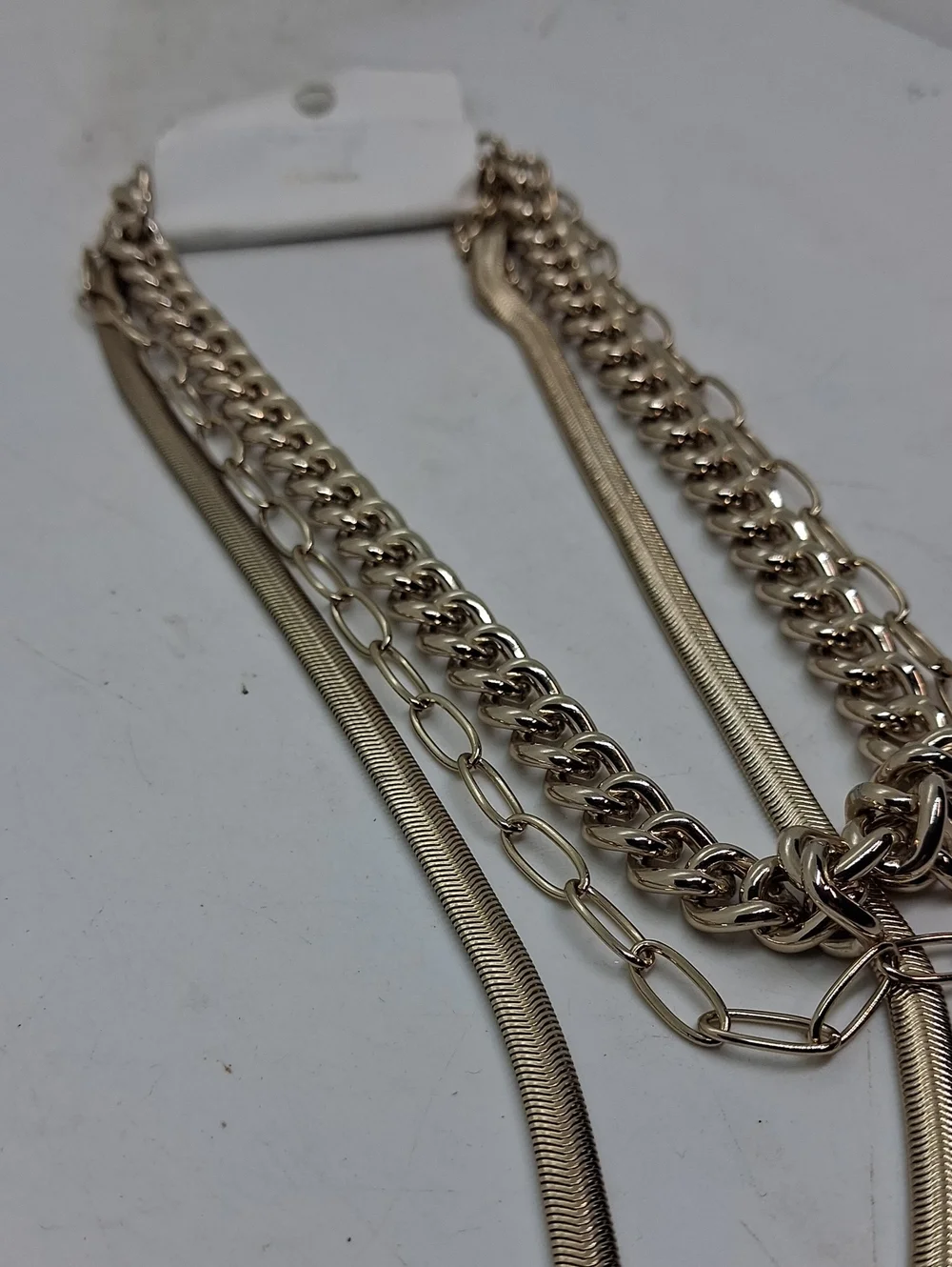 NWT Womens J. Crew Multi-Chain Gold Tone Necklace